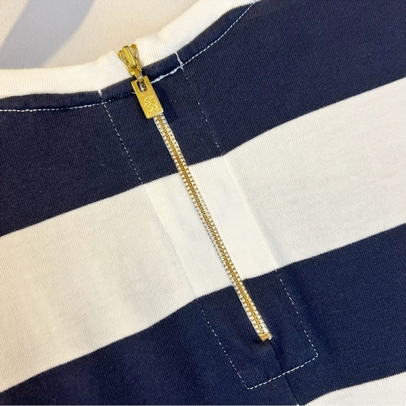 Tommy Bahama White Navy Striped Pima Cotton Dress - Picture 3 of 6